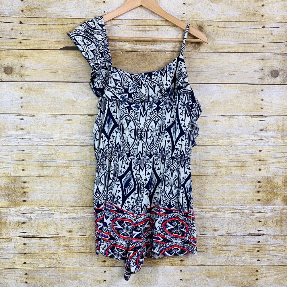 Angie Romper with Ruffle Sleeve multicolor Large - Picture 1 of 5